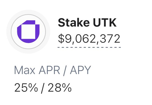 R1ksan's tweet photo. I'm anticipating metabonding soon, although it was supposed to come before metastaking.

On chain staking is different from metastaking. This is simply staking $UTK to earn 25% APR. It is live already.

Merchant yield will be coming soon for merchants who accept cryptocurrencies https://t.co/oBX5grWBob