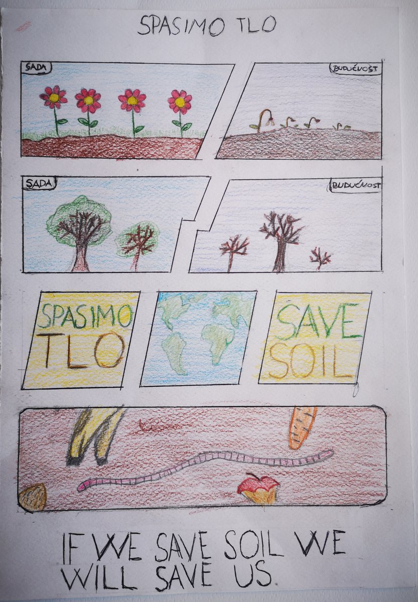 exhibitSaveSoil's tweet photo. #SaveSoil #SpasimoTlo posters and artwork contrasting healthy and unhealthy soil by the pupils of Oš August Harambašić in Donji Miholjac, Croatia! https://t.co/aCCUHIwa8e