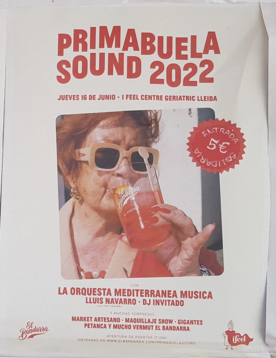 ToldosTorrente's tweet photo. Toldos Torrente col·labora amb la festa #PrimabuelaSound del Centre Geriàtric Lleida.
#torrente #toldostorrente #torrentesolucions https://t.co/VXCQqSKqmT