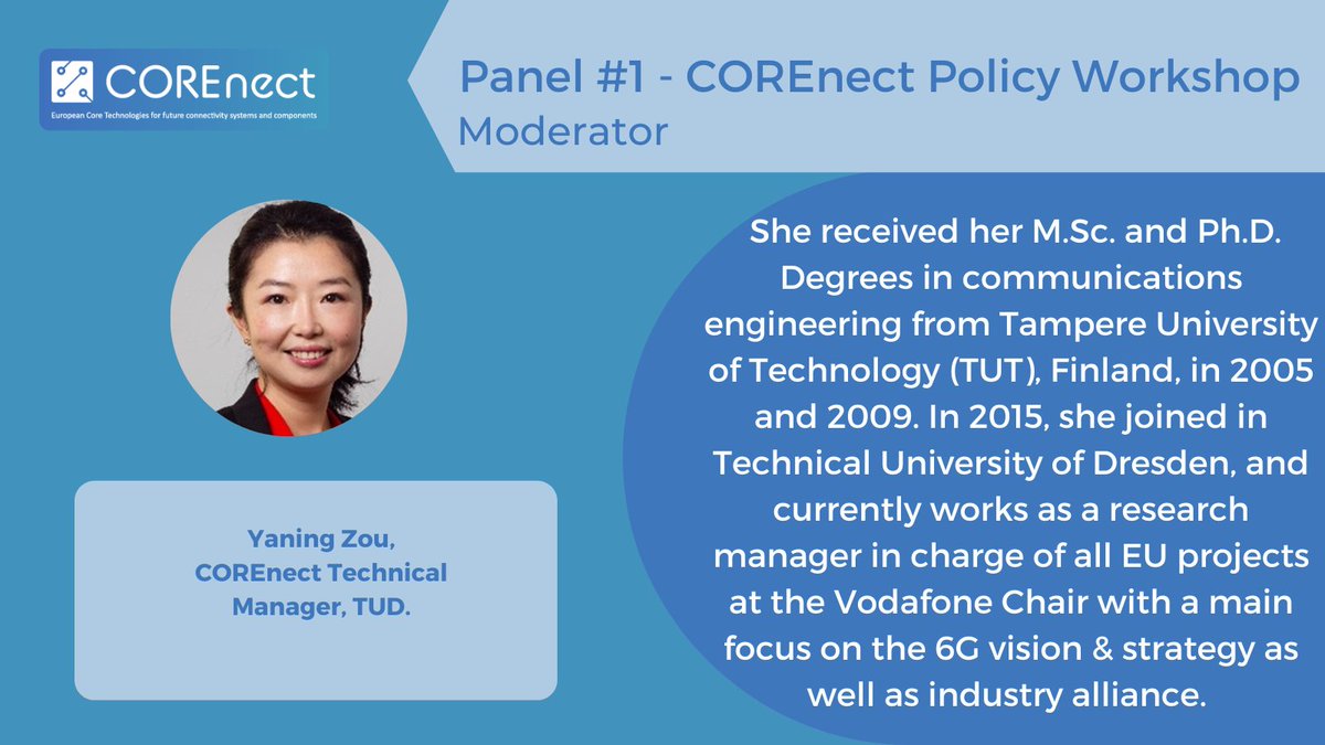 ⚡️Get to know the three moderators who conducted the workshop during the #COREnectPolicyWorkshop! 
➡️Jacques Magen, (<a href="/AustraloTeam/">AUSTRALO</a> ).
➡️Yaning Zou, (<a href="/VodafoneChair/">Vodafone Chair | TU Dresden</a>, <a href="/tudresden_de/">TU Dresden</a> ).
➡️Patrick Pype, (<a href="/NXP/">NXP</a>).

#Connectivity #Microelectronics #ChipsAct