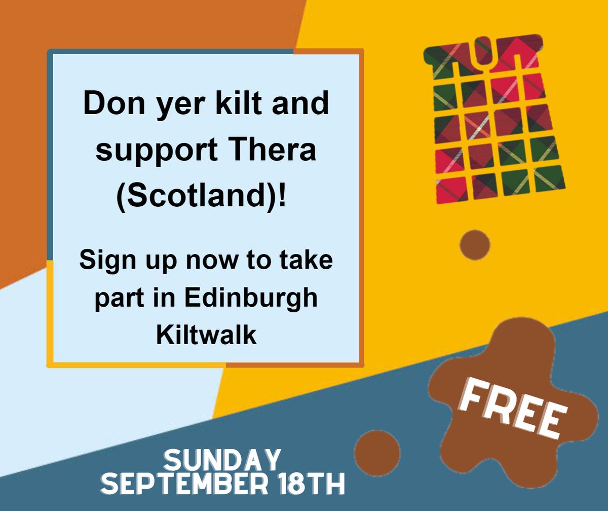 🚨LAST CHANCE! 🚨Sign up before Sunday 18th to grab a FREE fundraising place on Edinburgh Kiltwalk to support people in Scotland with a learning disability to live the life they choose! thera.wufoo.com/forms/kiltwalk…