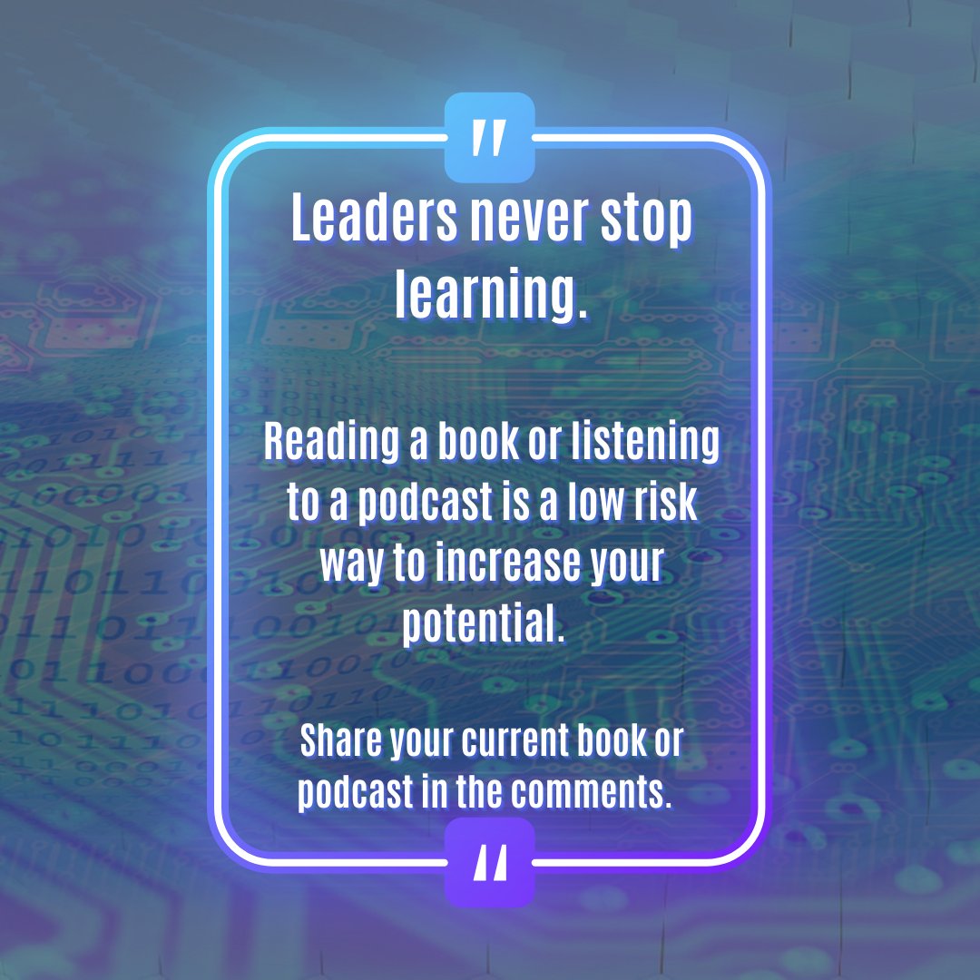 Leadership Hack for the week...Never stop learning!

#leadershiphack #merittech #leadersarereaders