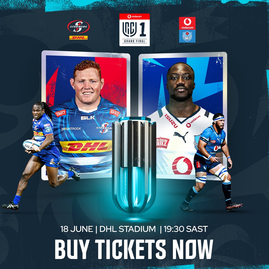 There are 6000 tickets for the @Vodacom #URC Grand Final at DHL Stadium on Saturday now available for sale on the @TicketProSA website. Get your tickets here bit.ly/3OlN2Jl
