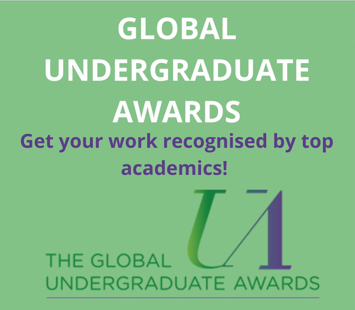 UGResearchLeeds's tweet photo. The Global Undergraduate Award offers recognition from professional academics from top international universities, you could gain a leading award for your efforts on your own undergraduate research.

Applications close on the 17th of June, Apply now!
https://t.co/MN1MjAdjB3 https://t.co/X6VmVRjXkz