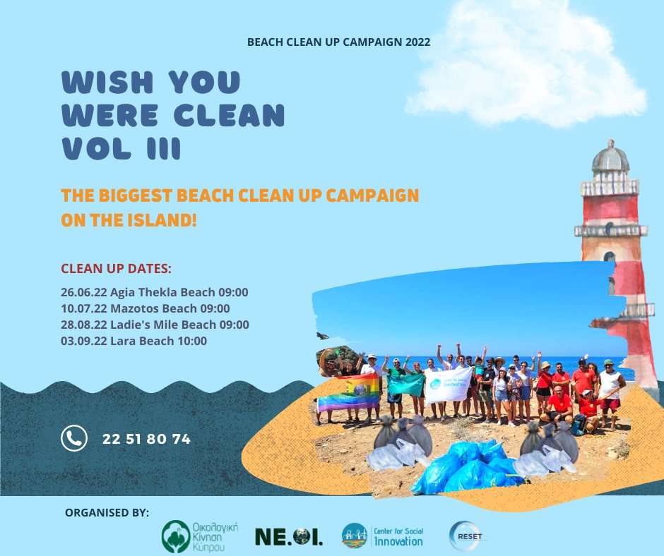 💚🌊Oops we're doing it again!

👉Facebook event: fb.me/e/21eRGDl34  

#WishYouWereClean #wishyouwerecleanvolIII #beachcleanup #cleanup #cleanupcyprus