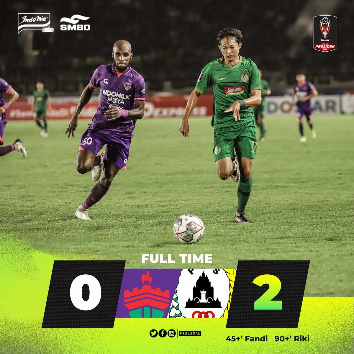 PSSleman's tweet image. Poin penuh! 

#PSS #UnityForOurGlory #PialaPresiden #PersitaVsPSS #PSSday