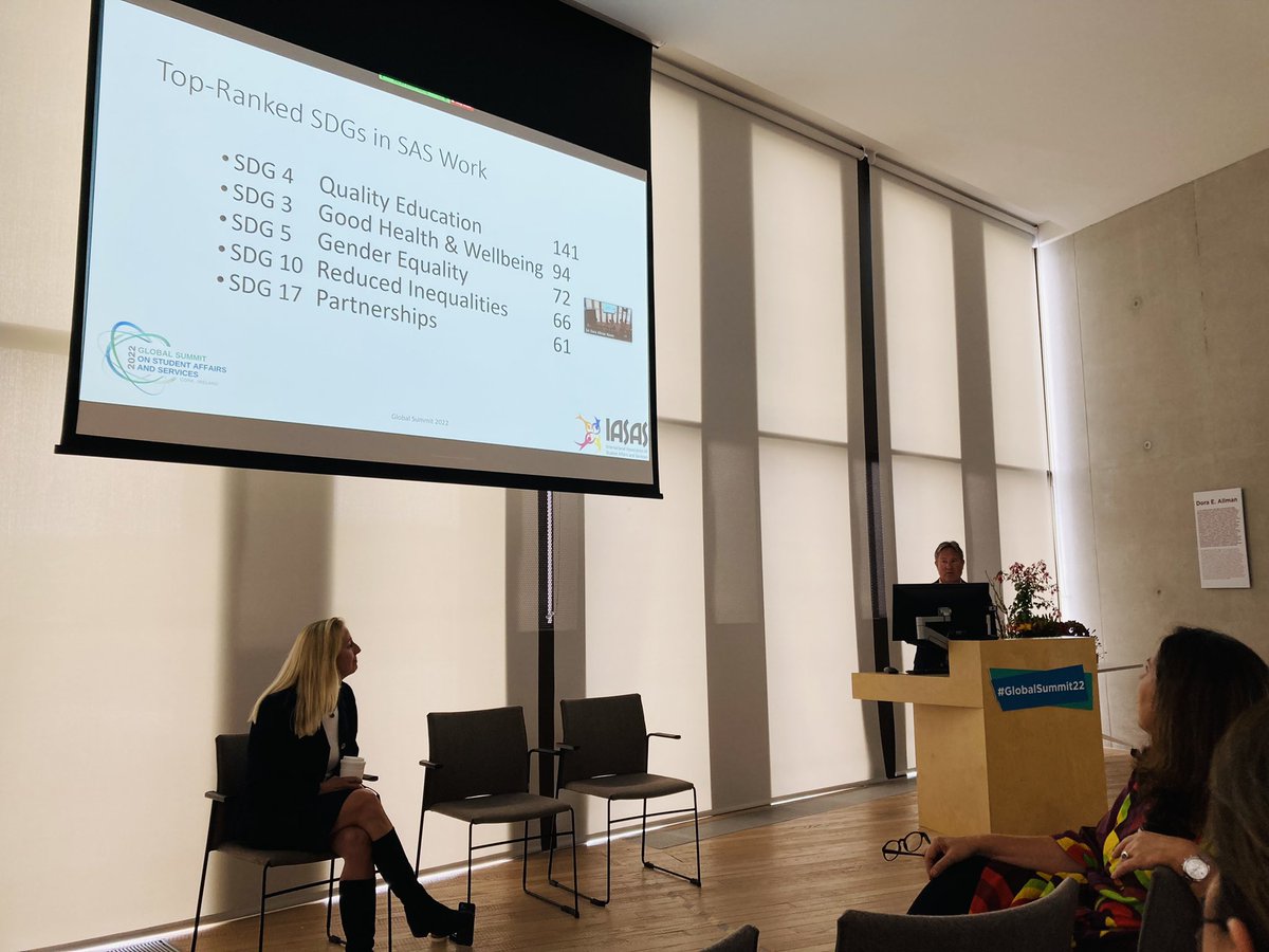 mirelamazalu's tweet photo. How are Student Affairs inform their work using the @SDGoals? Great global research in higher education from @iasas_global leaders at  #GS2022 https://t.co/hsYm4LH9bj