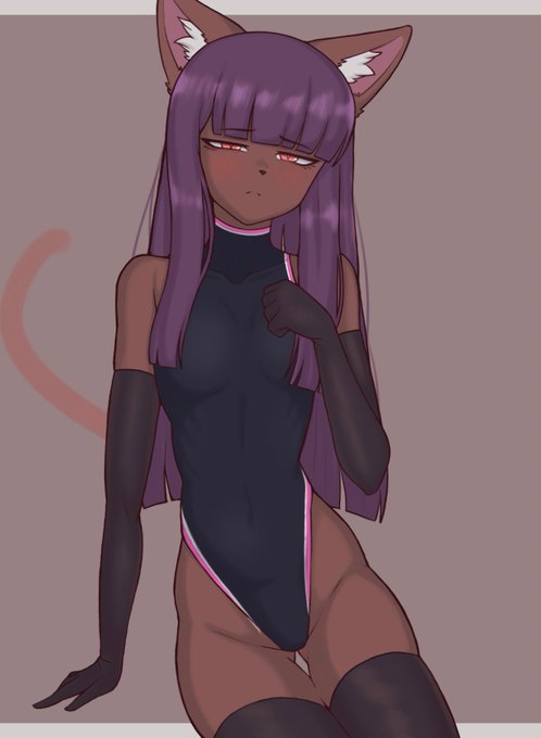 @RainbowGero 気付くのが遅くなってすみません🙇
うちの子的な感覚でよく「ふきげんちゃん」というメスケモちゃんを描いてます❗️ 