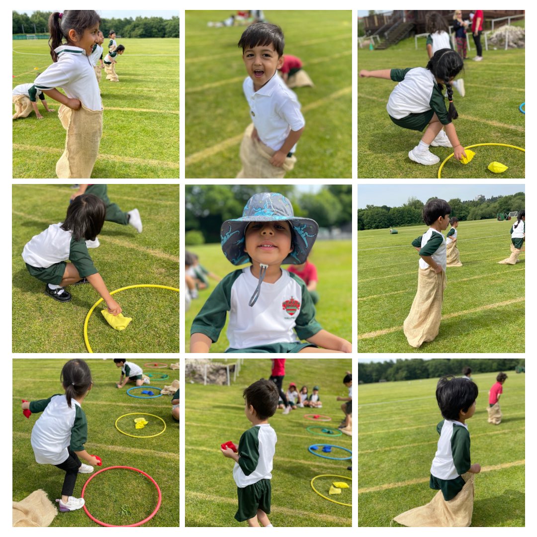 HallfieldSport's tweet photo. This morning in Foundation PE we practised the skills race which involved jumping in a sack, moving bean bags from one hoop to another and finally a sprint. This was in preparation for Sports Day in a few weeks! π’π΄π@HallfieldSchool #PELesson #CountdownToSportsDay #GetJumping https://t.co/UH1bqEHnXO