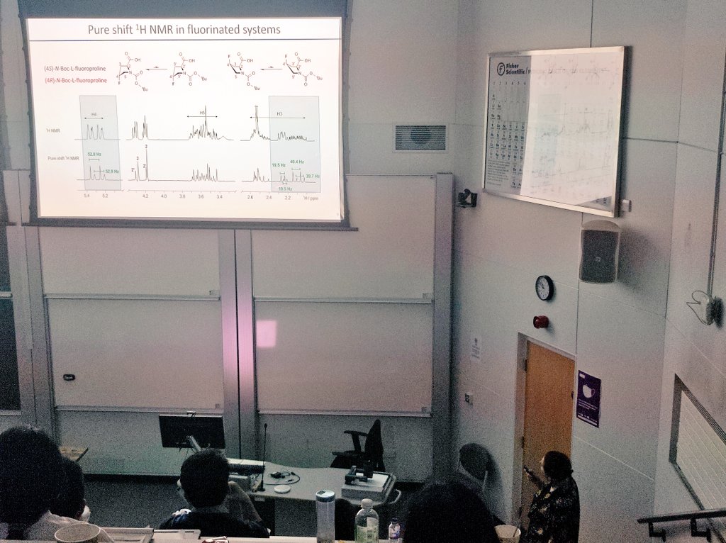 mancNMR's tweet photo. And in the last talk from our group at @UOMChemistry PGR conference we discuss about ultra-high resolution NMR methods for the analysis of fluorine-containing molecules! Very well done @coralmycroft!!
#NMRchat #phdlife #19Fnmr #PureShift #FESTA #MixtureAnalysis https://t.co/4h5oTNDpnW