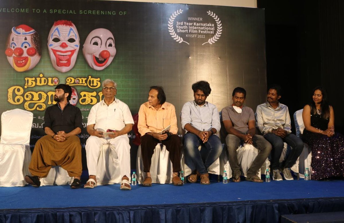 Jawa_king_'s tweet photo. Award-winning short film "Namma Ooru Joker" directed by @VOCS_Bala (Great grandson of Kappalotiya Thamizhan VOC) .The team also made a humble contribution to support the educational needs of a girl child!

@rajkumar_pro https://t.co/SwKQPceXBm
