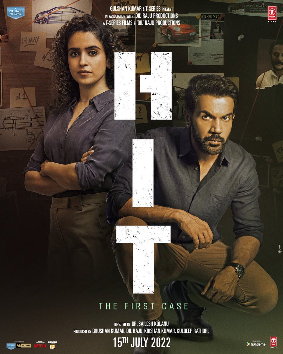 FILMISTAN5's tweet photo. #HITTheFirstCase Teaser Out Tomorrow 

Releasing 15th July in Cinemas. 

@RajkummarRao @sanyamalhotra07 @KolanuSailesh #BhushanKumar @TSeries @DilRajuProdctns @SVC_official #KrishanKumar #RajKummarRao #SanyaMalhotra #HitTeaser https://t.co/KijXfuk3NP
