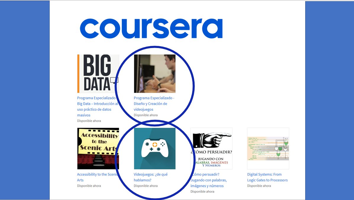 BCT UAB (@bctuab) on Twitter photo El videojoc és cultura, i també ciència. La <a href="/UABBarcelona/">Universitat Autònoma de Barcelona</a> ofereix cursos gratuïts en línia sobre videojocs a la plataforma educativa Coursera. No deixis de fer-hi una ullada.
coursera.org/uab El videojoc és cultura, i també ciència. La <a href="/UABBarcelona/">Universitat Autònoma de Barcelona</a> ofereix cursos gratuïts en línia sobre videojocs a la plataforma educativa Coursera. No deixis de fer-hi una ullada.
coursera.org/uab