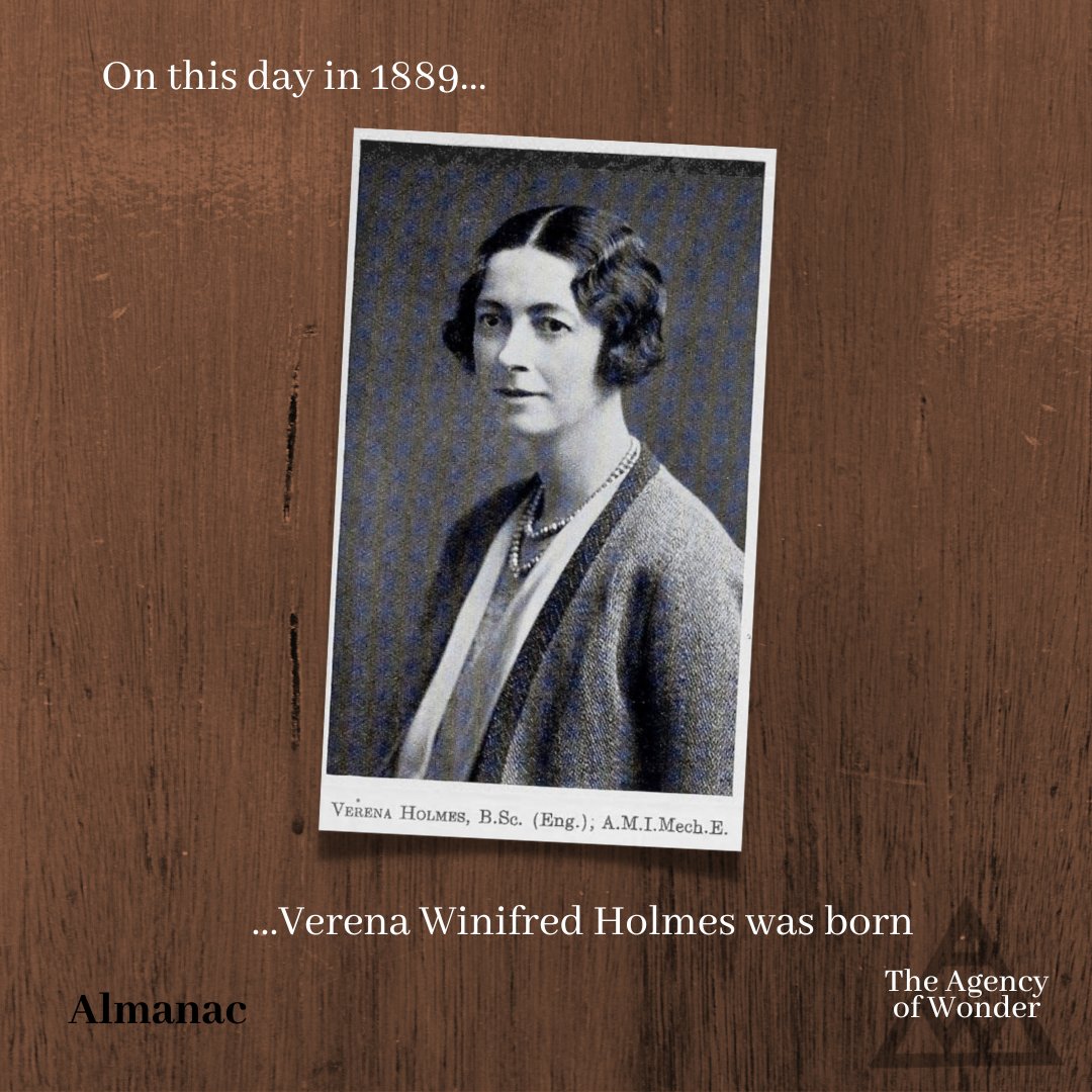 AgencyOfWonder's tweet photo. #OnThisDay in 1899, inventor and engineer Verena Winifred Holmes (née Syme) was born in Kent.

The first woman to be elected to the Institution of Mechanical Engineers, Holmes’ inventions include valves for internal combustion engines, a surgeon’s headlamp and a guillotine! https://t.co/qb3fftyUGf