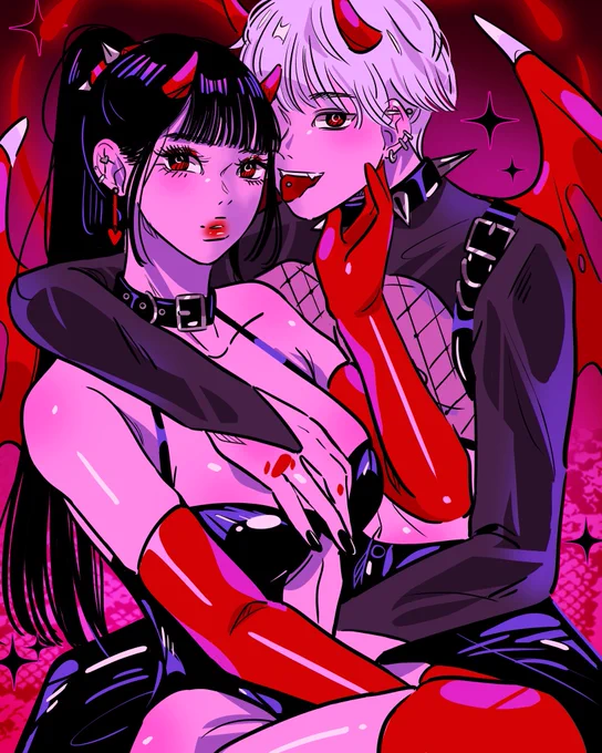 Reira and Drac ❤️🩸⛓ my succubus and incubus OC ✨ 