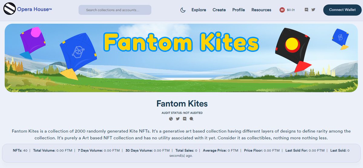 🎉CONGRATULATIONS🎉

🪁Fantom Kites is now Listed on @FTMOperaHouse 

You can Trade your Kites here:
operahouse.online/collection/Fan…
🤔Don't have a KITE yet?
🚀Mint Now👉mint.fantomkites.com

 1⃣KITE = 1⃣FTM

#OperaHouse #Fantom #KITE #NFT