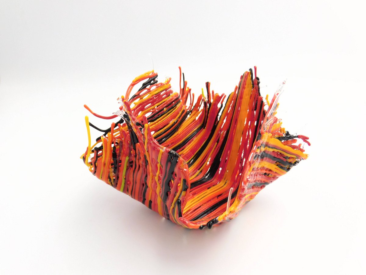 umakeglass's tweet photo. Here are a few of the beautiful creations from our recent glass weaving event! It is truly remarkable that these glass can be used in such a delicate way. https://t.co/yi4lmsps3J