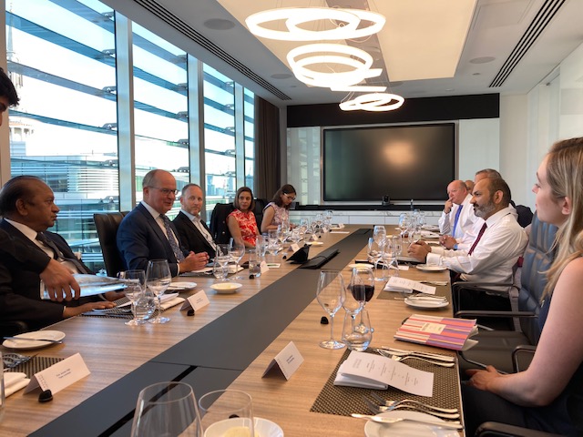 UKIBC's tweet photo. Announcing the partnership with @Mindtree at the Chair's Dinner hosted by our Chair, Richard Heald, OBE  and Chief Guest, Monish Mishra towards strengthening UK-India relations and jointly working on the white paper: ‘Accelerating UK’s Transition to Net Zero through Digitisation’ https://t.co/hOgOurgGA9