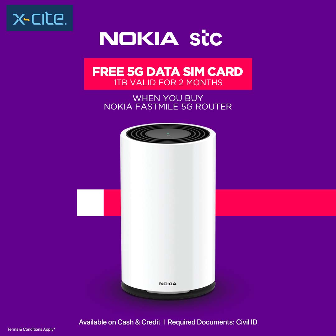 Xcite on X: "عرض رائع على راوتر نوكيا فاست مايل 5 جي! ⁣🤩 -⁣ Amazing offer  on Nokia FastMile 5G Router! 🤩⁣ Shop Now: https://t.co/sqSYQJ1iuw  https://t.co/nkOPkbvfhX" / X