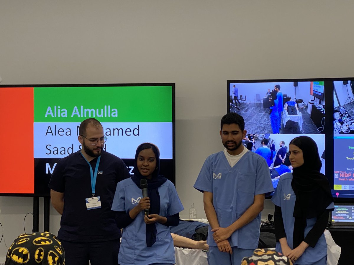 CFKellett's tweet photo. Introducing the UAE SimUni Team: Alea Mohamed, Alia Almulla, Saad Syed and Mahmoud Azzeh #MBRU #mbruniversity https://t.co/Pb81nXmfop