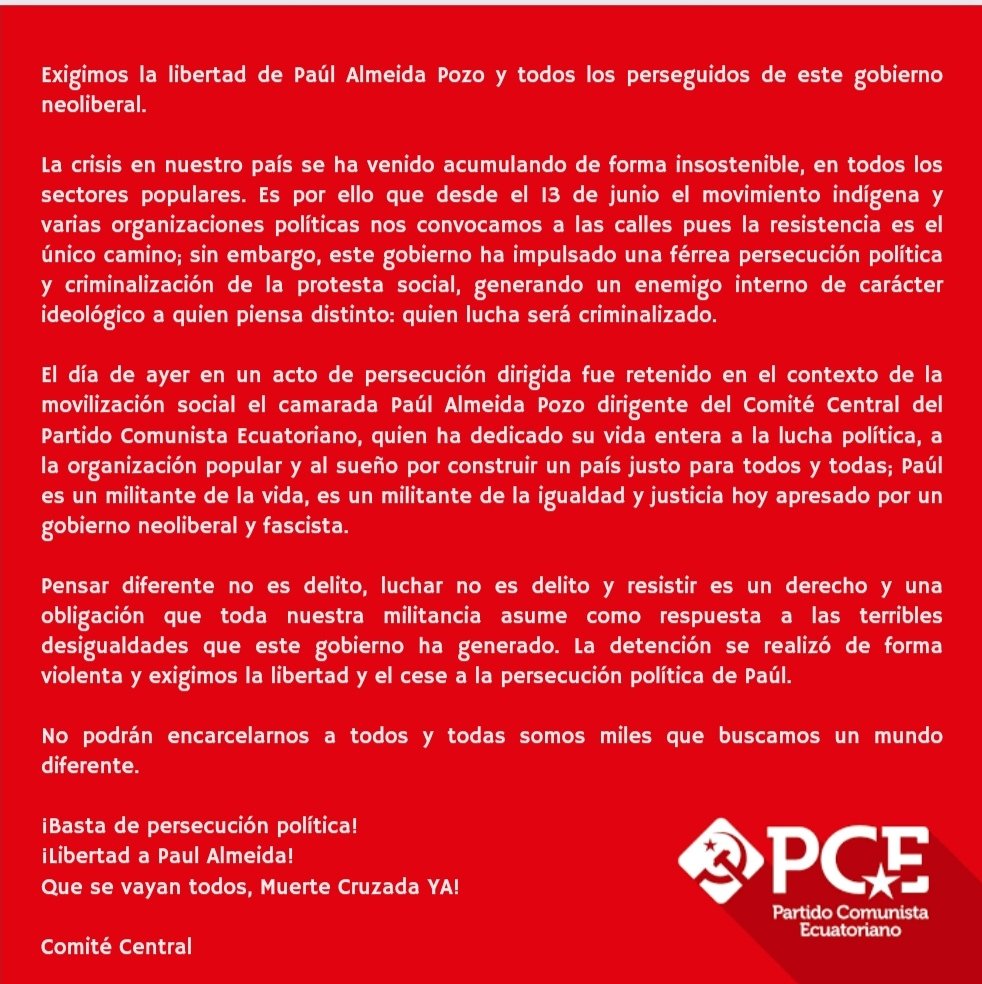 Partido Comunista Ecuatoriano tweet media
