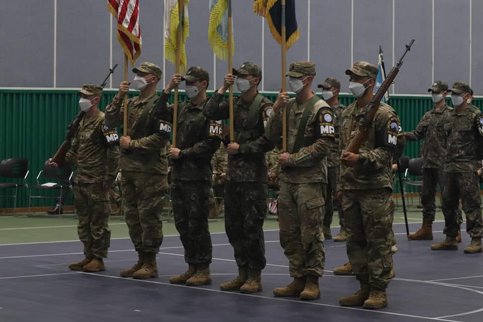 UN_Command's tweet image. The soldiers of the #UNC #JSA Security Battalion alongside UNC/ #USFK/CFC CDR GEN Paul LaCamera have formally farewelled LTC Ric Luce and welcomed new Commanding Officer LTC Chris Mercado. @USForcesKorea