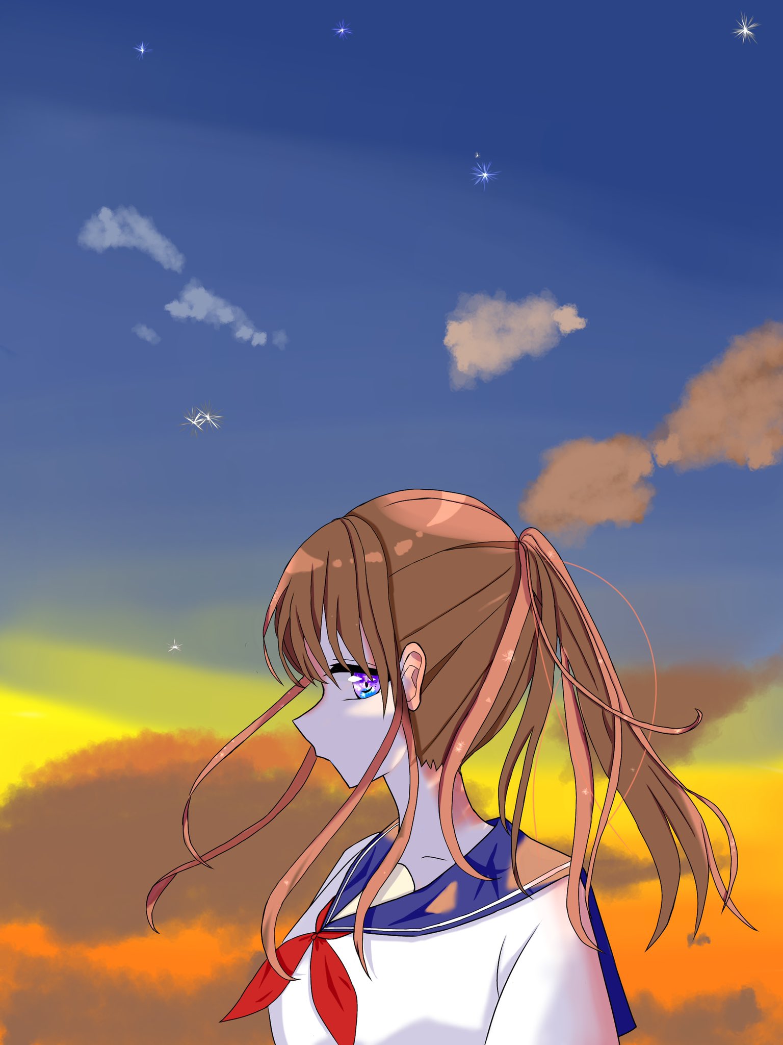 夕焼けイラスト Twitter Search Twitter