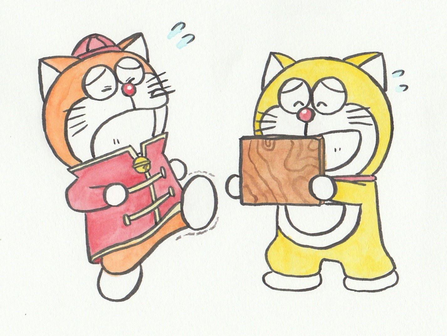 とも 今日はザ ドラえもんズ百科の1コマをお借りしてお絵描きしてみます ロボット養成学校時代の練習風景かな この2人の組み合わせは新鮮かも ドラえもんズ ドラえもん 王ドラ T Co Pw4keduwz5 Twitter