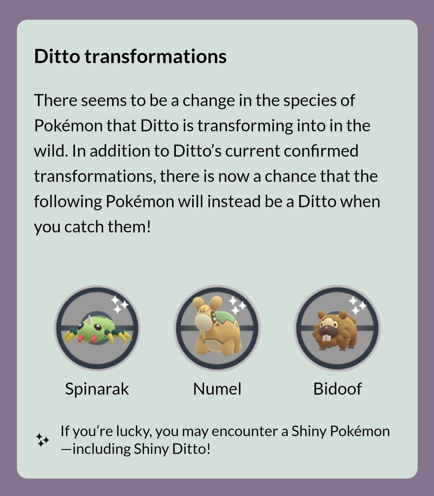 G47IX  Pokémon GO on X: Current #ditto disguises April 2022 #pokemongo   / X