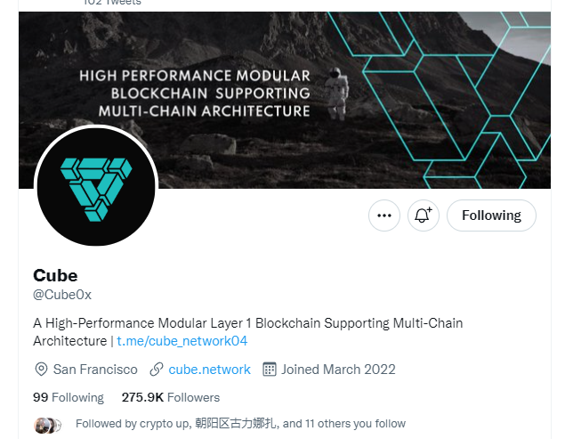 上一轮熊市埋伏eth bnb的牛市都赚麻了，<a href="/Cube0x/">HTX</a>
 开发的公链据说跟火币  <a href="/HuobiGlobal/">火币HTX</a>  有关系。$CUBE  的币价最近也挺猛，关注一下