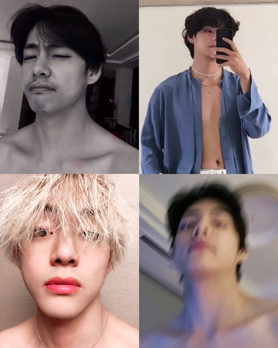 empezó mostrando las clavículas y terminó mostrando hasta el abdomen, KIM TAEHYUNG PIEDAD TE PIDO