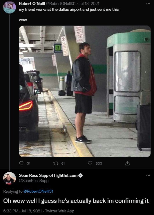 Sean Ross Sapp of Fightful.com tweet media