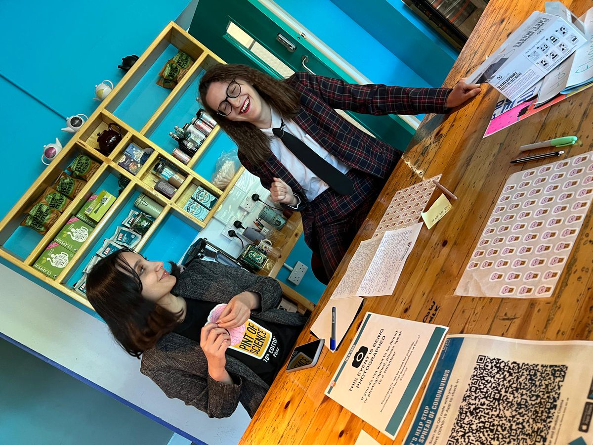 SUGAR team member, <a href="/WISERkitty/">WISER</a>  had fun working with Pint of Science regional organiser @Elmiraalimo  in May