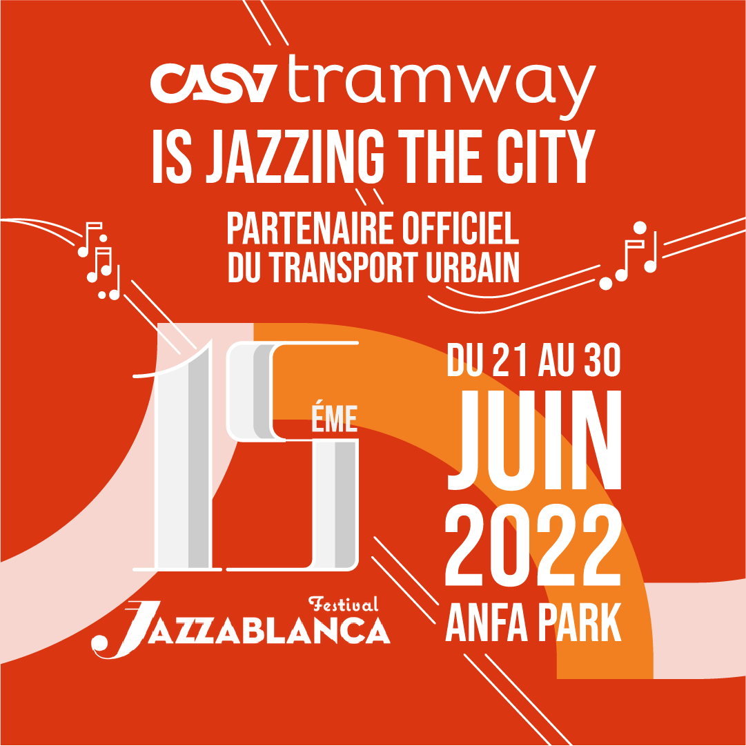 Casa_Tramway's tweet photo. Nous avons le plaisir de vous annoncer que nous sommes partenaire officiel du transport urbain du festival Jazzablanca, Profitez du service spécial Jazzablanca pour vous rendre au festival du 21 au 30 Juin jusqu’à 00h.
#CasaTramway #Jazzablanca #Partenairetransport https://t.co/TEajxCdKCi