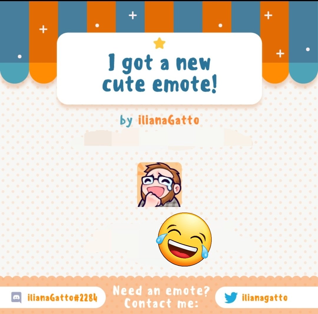 Got a cute new emote for myself! Thanks <a href="/ilianaGatto/">✨gatito✨ Commissions Open DM me~</a>, it's adorable!