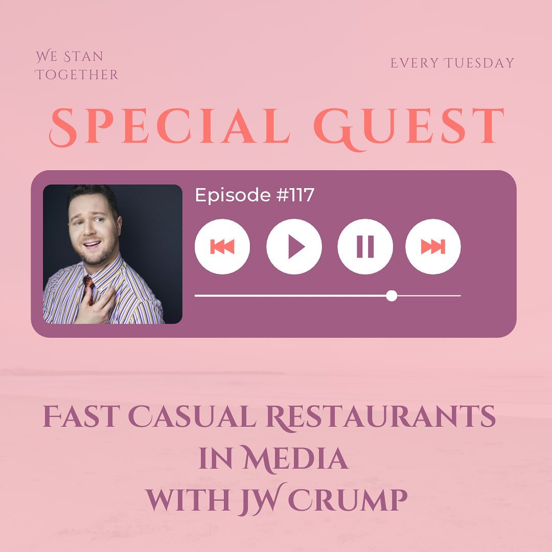WeStanSocial's tweet photo. guest co-host @jwcrump joins the classroom alongside @caitorade to discuss FAST CASUAL RESTAURANTS IN MEDIA! 

  https://t.co/zl89BFT671 https://t.co/CluKIeoy2R