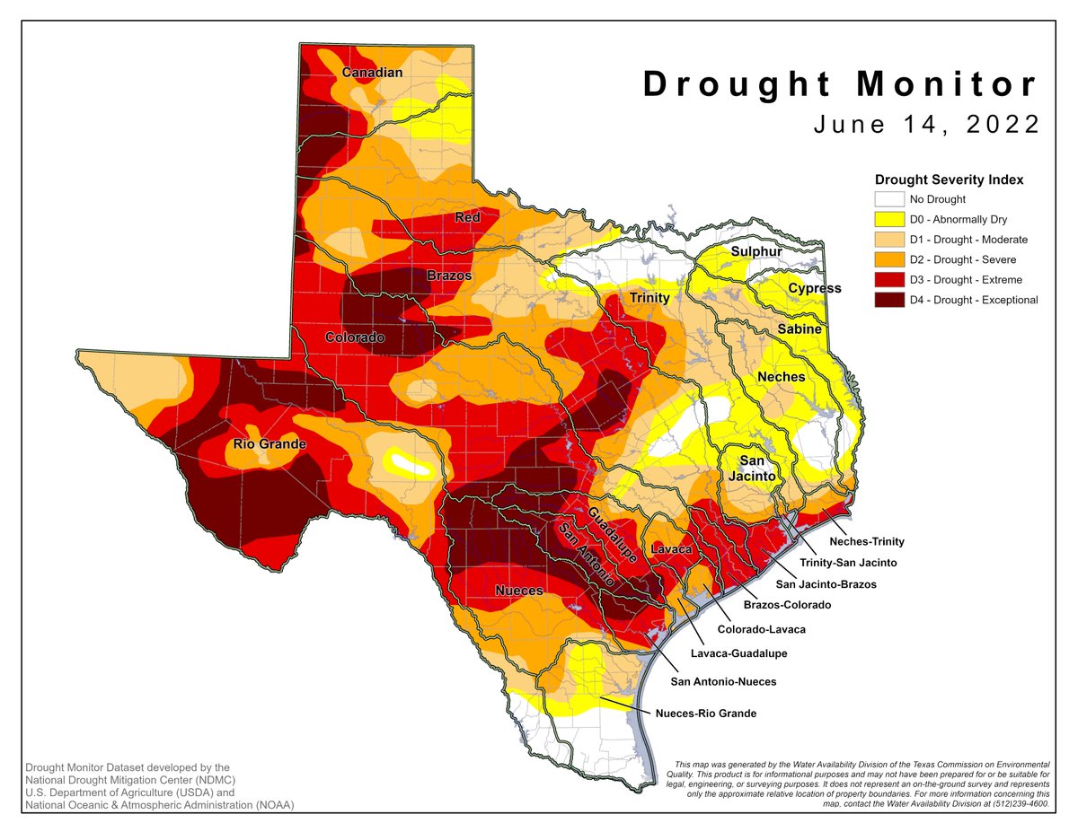 The latest Texas drought map is now available at go.usa.gov/xtQdD.

#txwater #txdrought