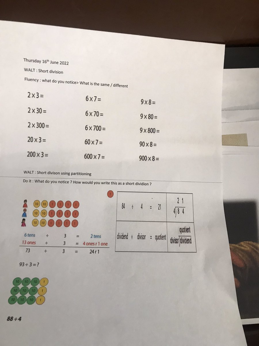 louiseseeley's tweet photo. @NCETM #PDmaterials #year 4 #partitioning leading to short division #whatitis #whatitsnot #godeeper #reasoning 1 notice it 2 correct it 3 advise it https://t.co/xwHAerHdcu