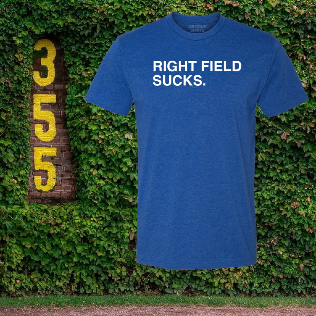 obvious_shirts's tweet photo. 👀NOW AVAILABLE‼️ The Cubs might be down right now but your pride for which side of the bleachers you represent will never waiver. Which side are you on? #RightFieldSucks #LeftFieldSucks
LINK: https://t.co/YOwpqJcBwg* https://t.co/6W6kepVMOw