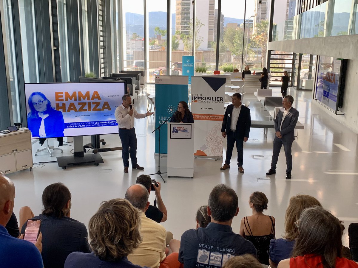 En direct de l’IMREDD, conférence organisée par le Club Immobilier Côte d’Azur « Comment anticiper les problématiques liées à l’eau sur notre territoire » présentée par la géologue et climatologue Emma Haziza <a href="/imredd_uca/">IMREDD - Université Côte d'Azur</a>