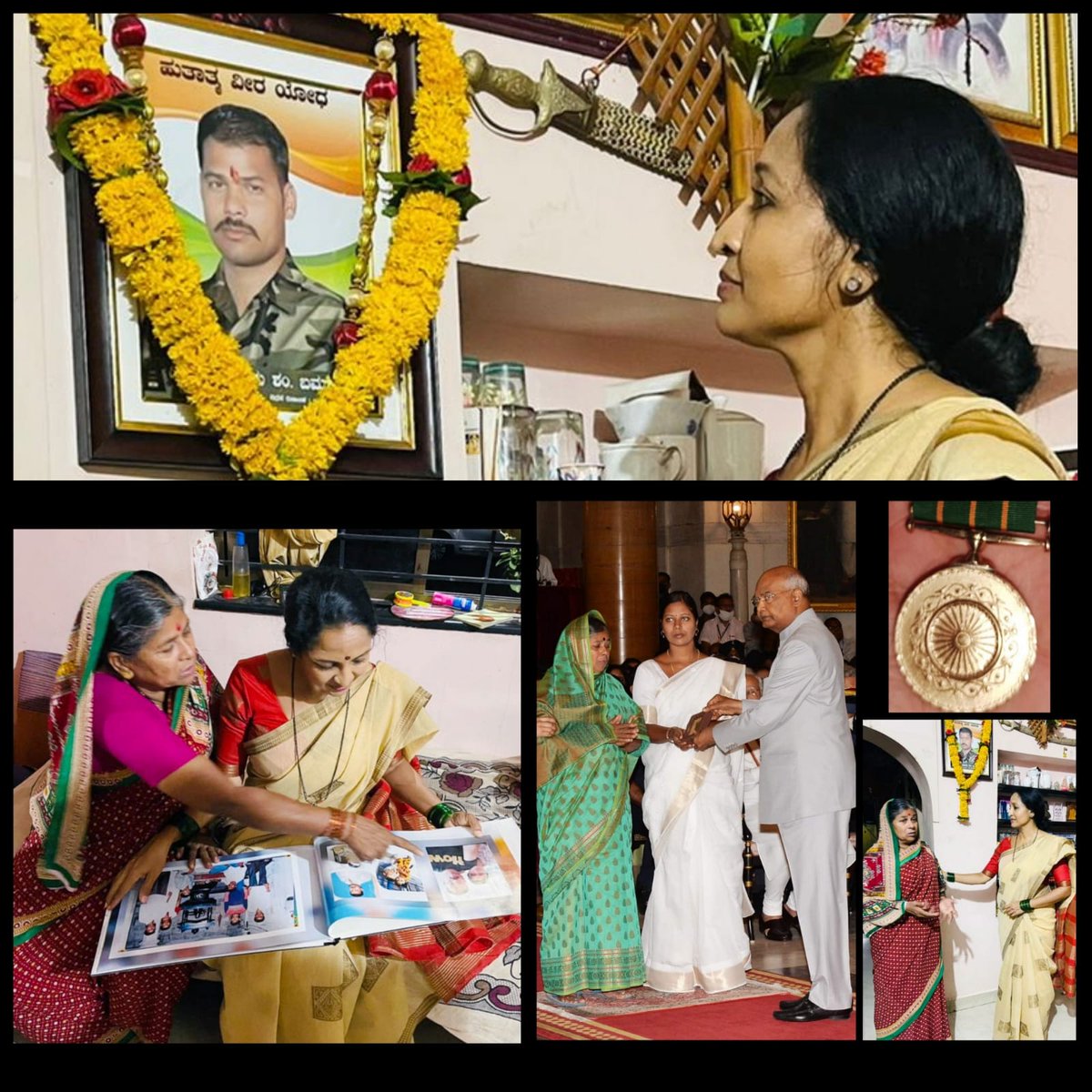 Dte_kargo's tweet photo. #shaheedonkonaman #Azadikaamritmohotsav NCC AA State member, Kar &amp; Goa Dte, popular TV &amp;movie actor Yamuna Srinidhi paid homage to the braveheart late Hav Kashiraya Bommanalli, SC of 44 RR for his supreme sacrifice on 02 Jul 21 in Pulwama. Credible gesture by #NCCAA @HQ_DG_NCC https://t.co/7ZdCiKgpGT