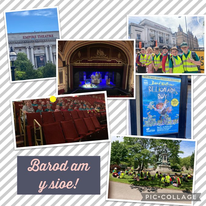 YsgolPlasCoch's tweet photo. Diolch @Celf_Cymru cawsom ymweliad hwyliog i wylio Billionaire Boy yn @LiverpoolEmpire heddiw! Pawb wedi mwynhauโr sioe! ๐ญ
#EwchiWeld
Thank you @Arts_Wales_ weโve enjoyed our visit to see @BillBoy_Live @LiverpoolEmpire today! ๐ญ
#GoandSee https://t.co/NuO4lFN9g8