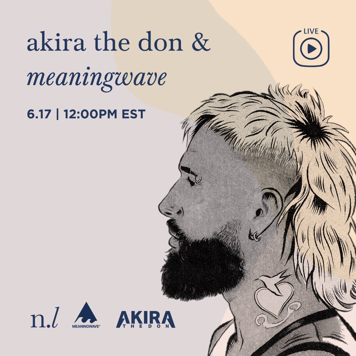 nuelifehealth's tweet photo. Tune in tomorrow for an exciting Q&amp;A with musician @akirathedon! We will be discussing the origins of #meaningwave, #psychotechnology, &amp; the concepts behind his #sound. 

When: Friday 6/17, 12:00 pm EST.
Where: IG Live https://t.co/dhQoux6ZBM

#nuelife #healdifferent #akirathedon https://t.co/OlJPdmMsnO