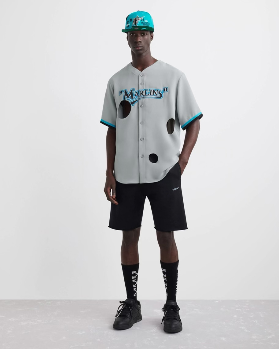 Jomboy Media on X: These Off-White MLB jerseys with holes in