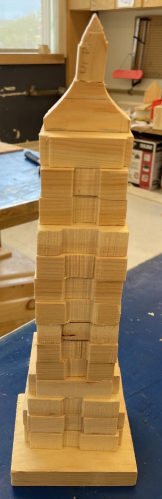Gr8 Production Tech students recently got their first chance at designing and creating some woodworking projects! Featured here: a cat bed, a tiny home, a spice rack, and a model Empire State Building! 👍 <a href="/SPJHPythons/">SPJH</a>