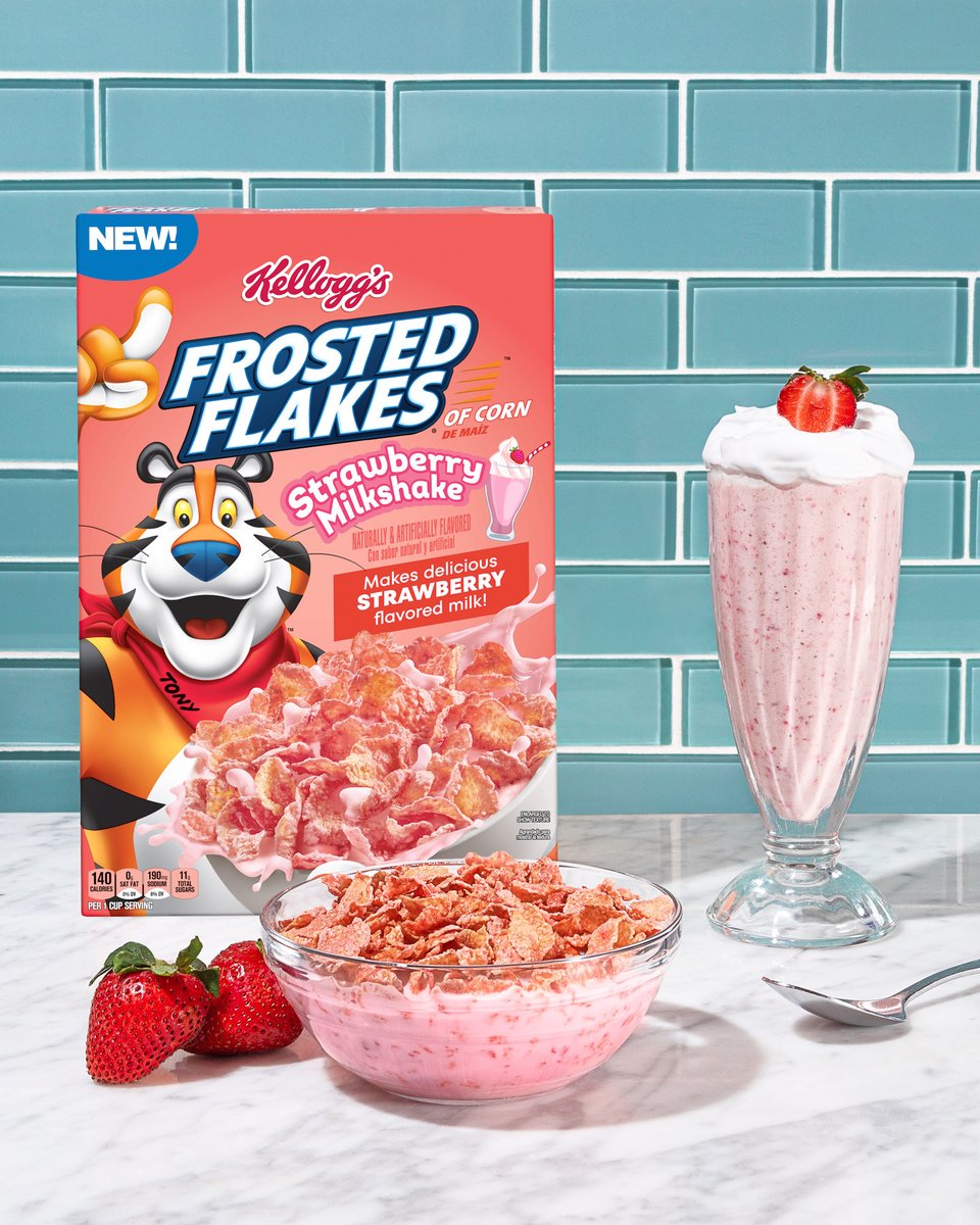 Anyone want to go pick-up our NEW Strawberry Milkshake Frosted Flakes now?