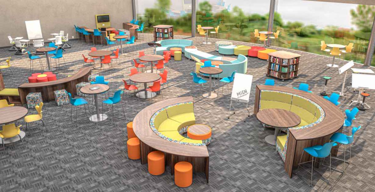 LeeCompanyInc's tweet photo. Designing a multi-purpose space can be difficult. For assistance in creating the best modern multi-use media center, contact your #LeeCompany Territory Manager. To learn more about how redesigning a media room can help your learning environment, visit https://t.co/H1WbtgRYz8. https://t.co/c01lTnS3p1