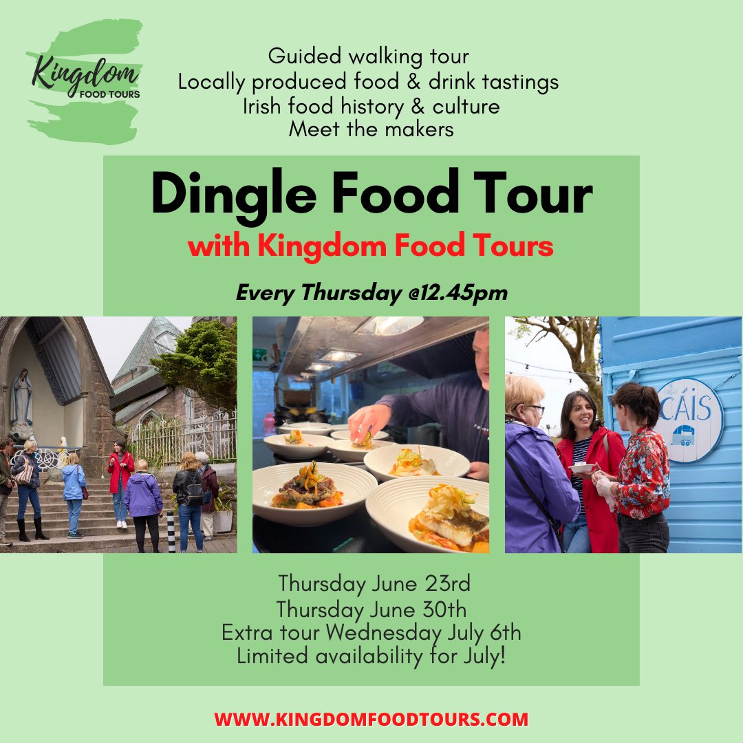 #dinglefoodtour #dingle
July is booking up fast…
@DinglePeninsula @ExperienceKerry @discoverirl @wildatlanticway