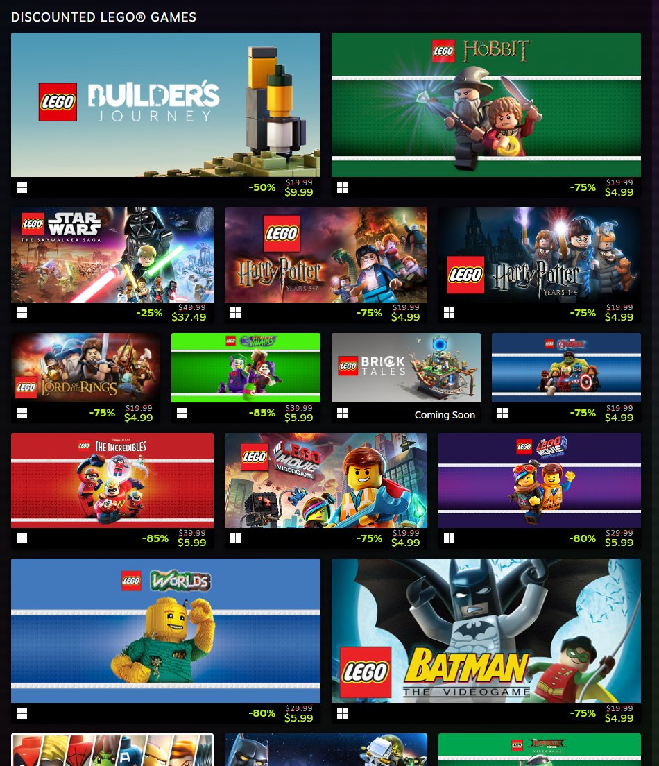 Wario64 on Twitter: "LEGO Con sale on Steam https://t.co/mBpCVG7sO9  https://t.co/kQAMuHYHTE" / Twitter