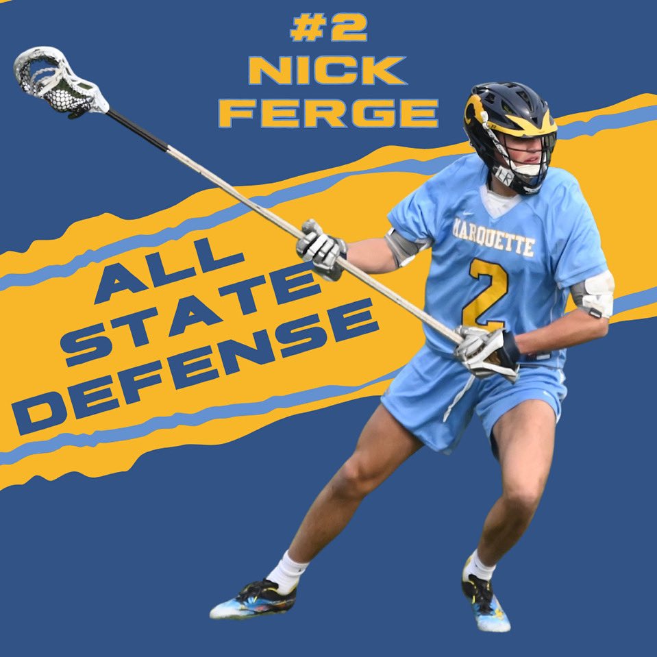 Congrats to Sr Defensemen Nick Ferge on being selected All-State!

Senior Yr Stats: 14 G, 9 A (23 PT) 87 CT, 179 GB in 18 games!

Future plans:
- Play lacrosse @ Bellarmine University (DI)
- Study Physical Therapy! 

Congrats Nick! 🎉 

#RollTop

<a href="/ferge_nick/">Nick Ferge</a> <a href="/BellarmineLax/">Bellarmine Lacrosse</a>